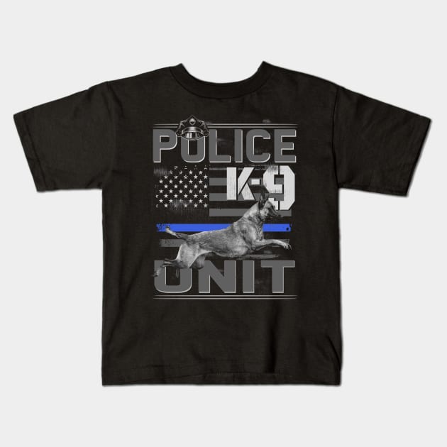 police k9 unit Kids T-Shirt by Jandjprints